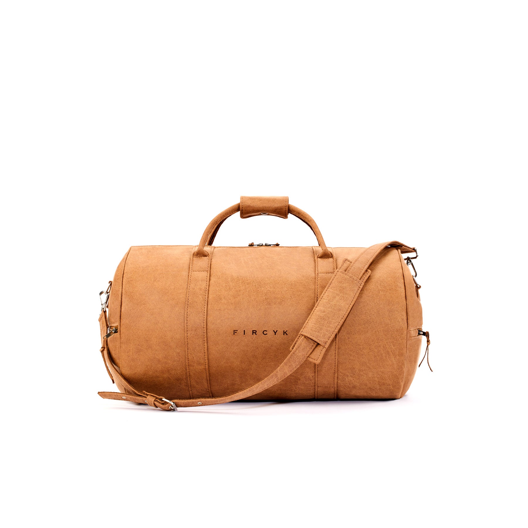 Travel Bag Cognac Recycled Leather 50 l FIRCYK