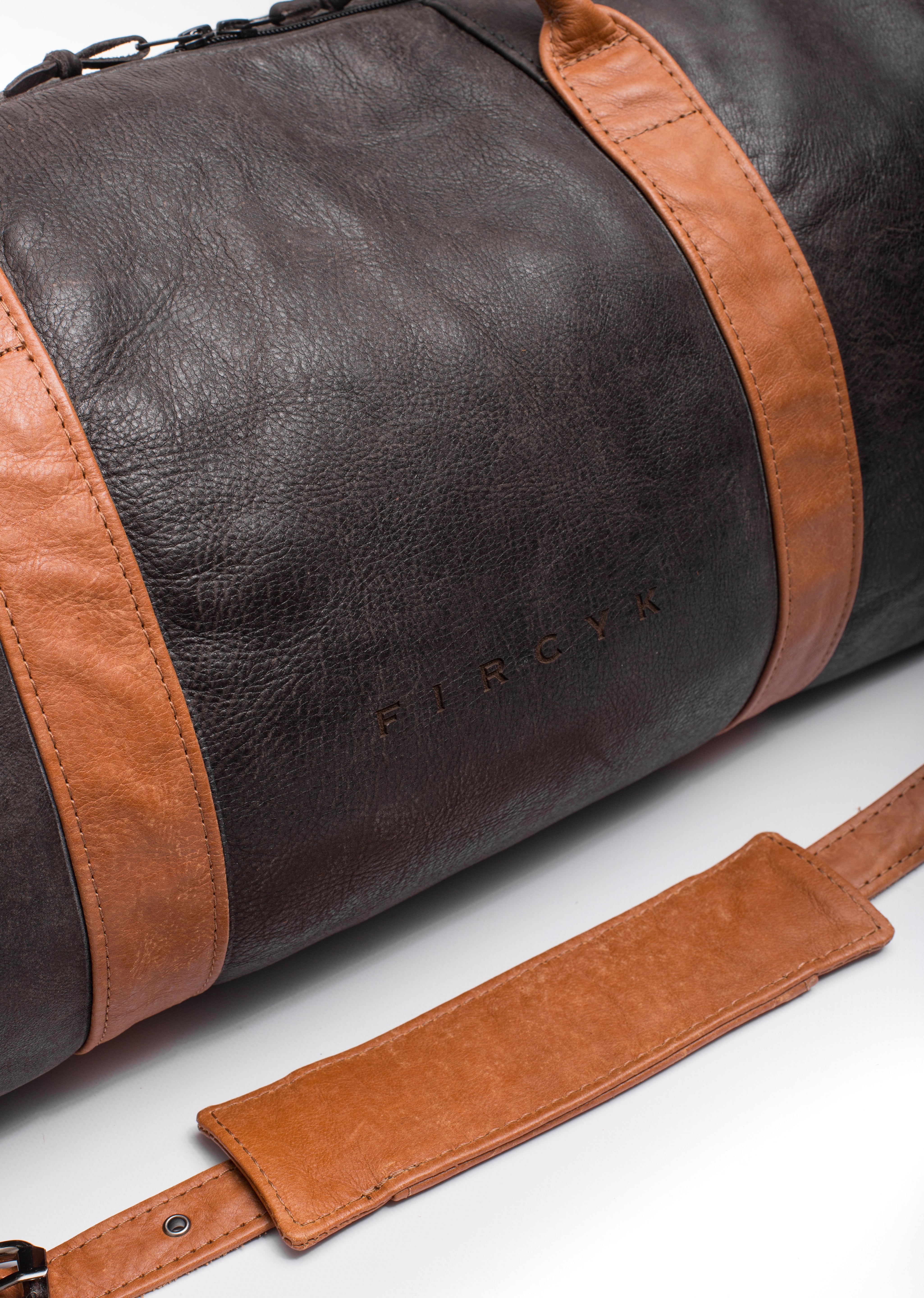 Travel Bag - Deep Black, Natural Leather