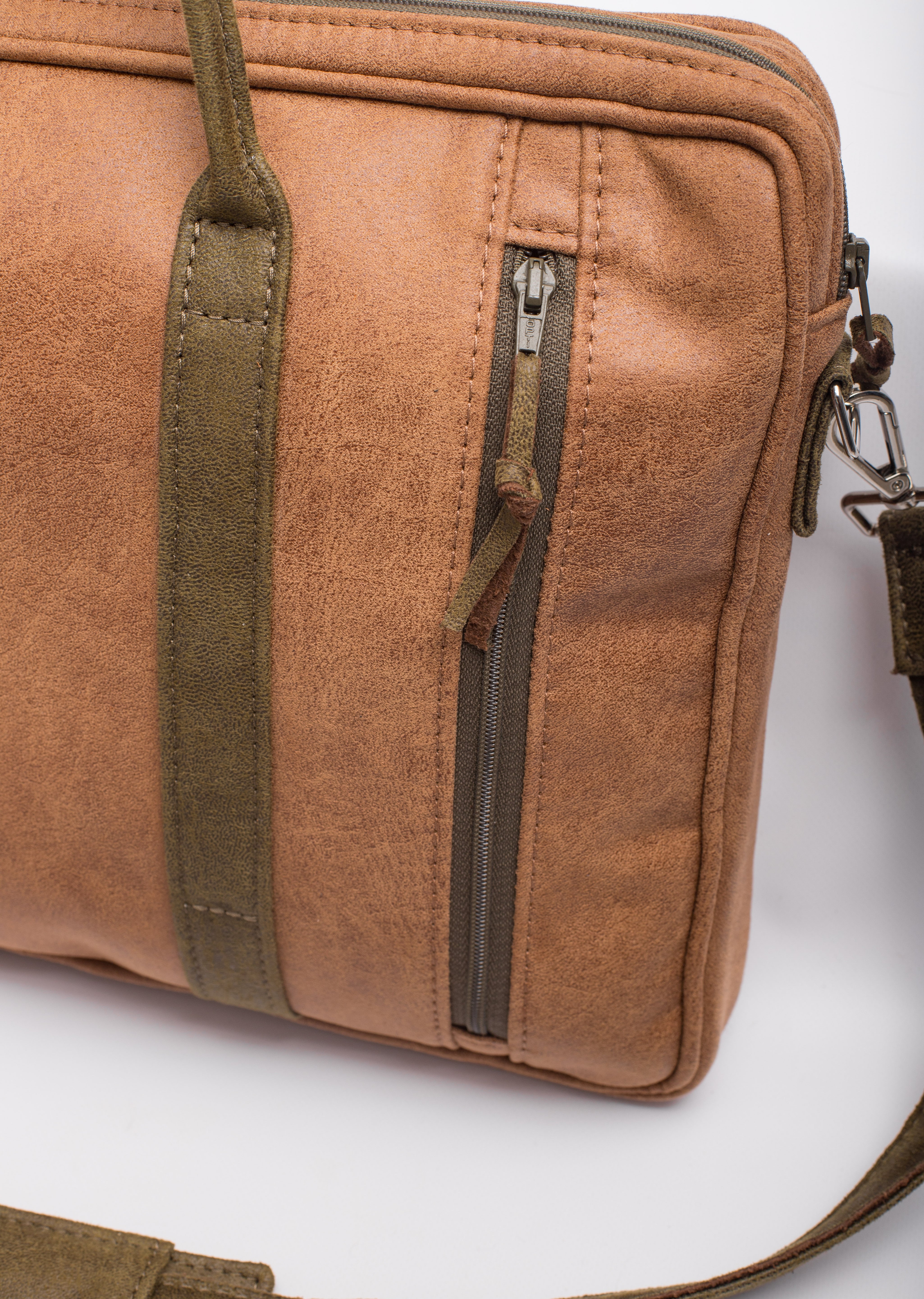 Laptop Bag - Cognac, Recycled Leather