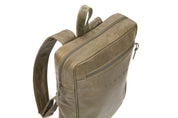 Laptop-Rucksack – Light Olive, Naturleder