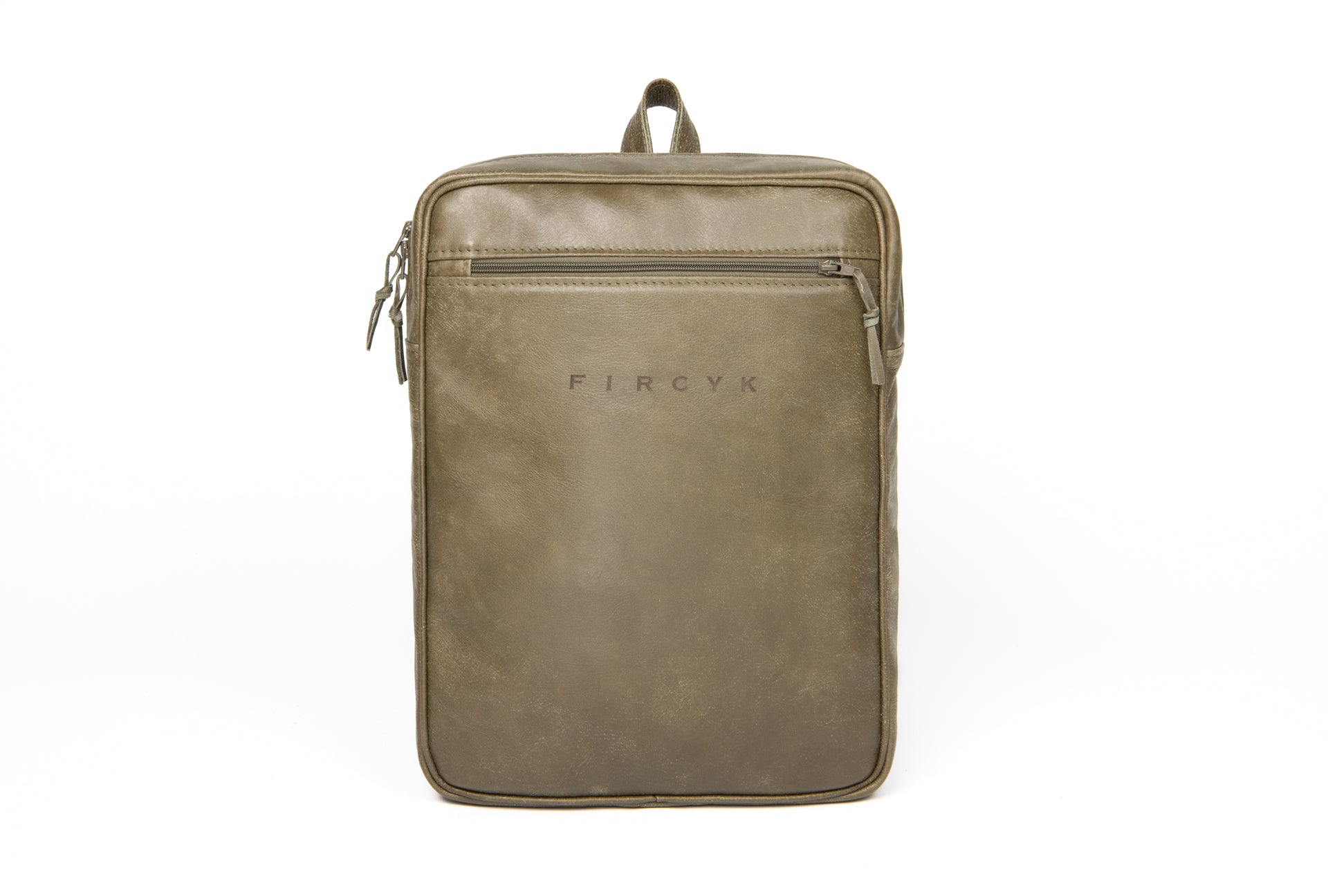 Laptop-Rucksack – Light Olive, Naturleder