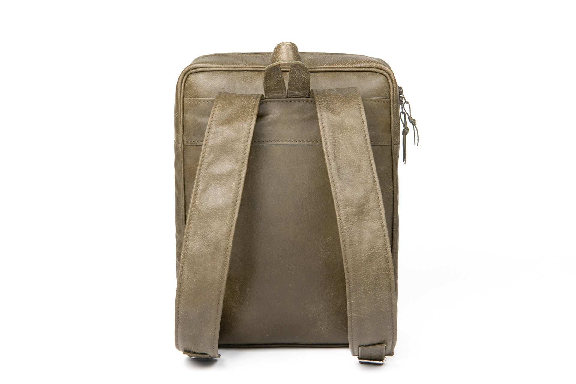 Laptop-Rucksack – Light Olive, Naturleder