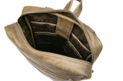 Laptop-Rucksack – Light Olive, Naturleder